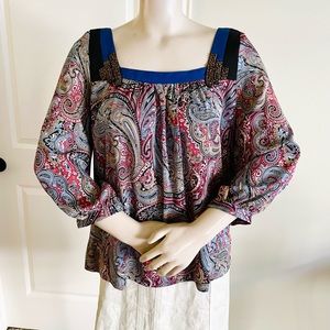 NWOT  BCBGeneration  Paisley Print Blouse S
